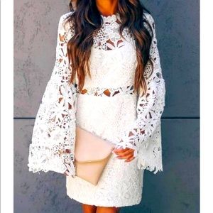 Endless Rose 🤍 | Floral Lace Crochet Cut Out Dress